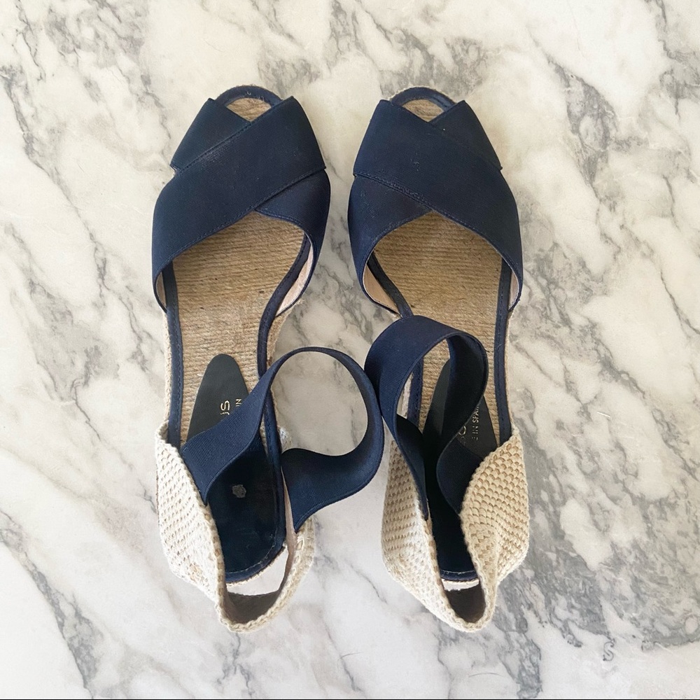 Navy Blue Strap Espadrilles